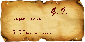 Gajer Ilona névjegykártya