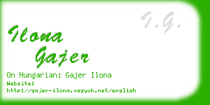 ilona gajer business card